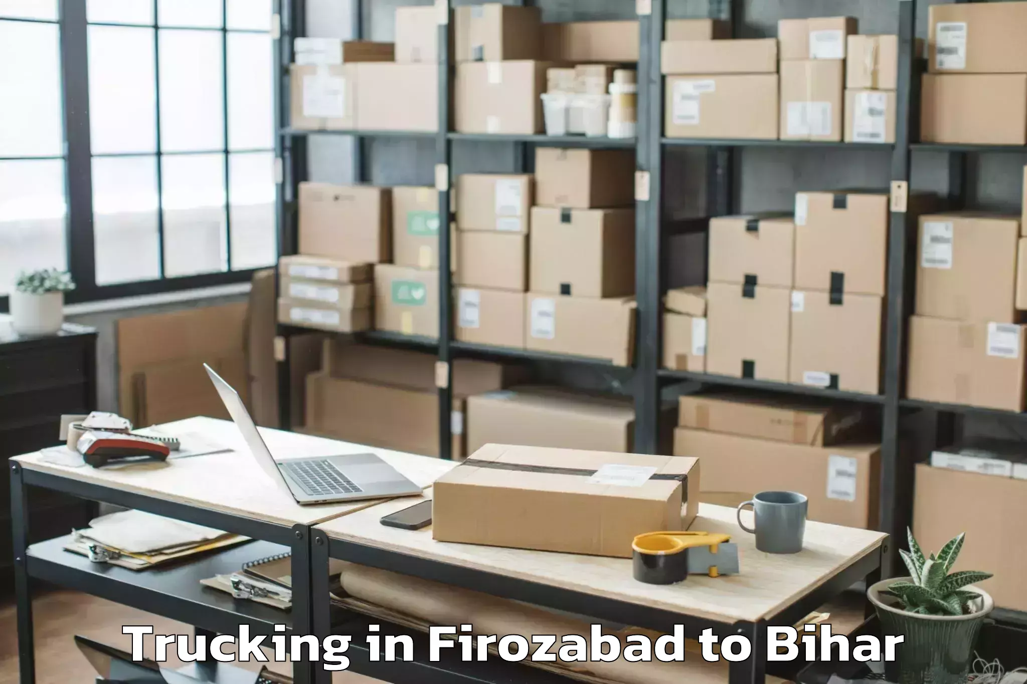 Top Firozabad to Bar Bigha Trucking Available